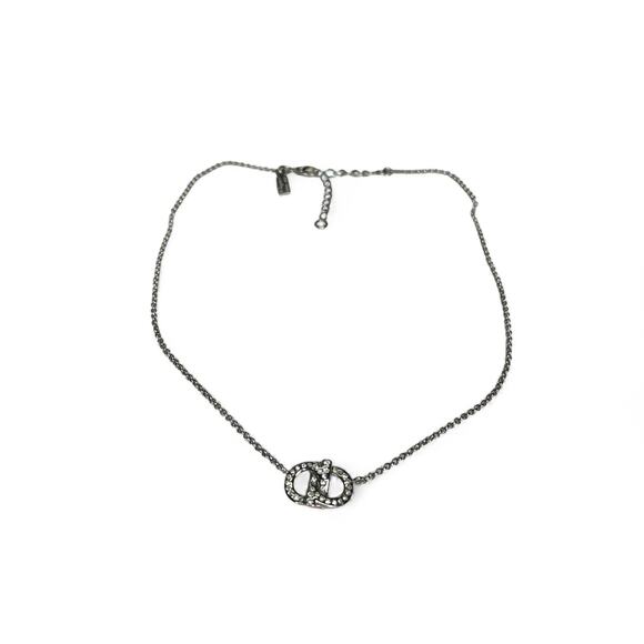 Vintage Salvatore Ferragamo Silver Studded Logo Necklace - Picture 3 of 7